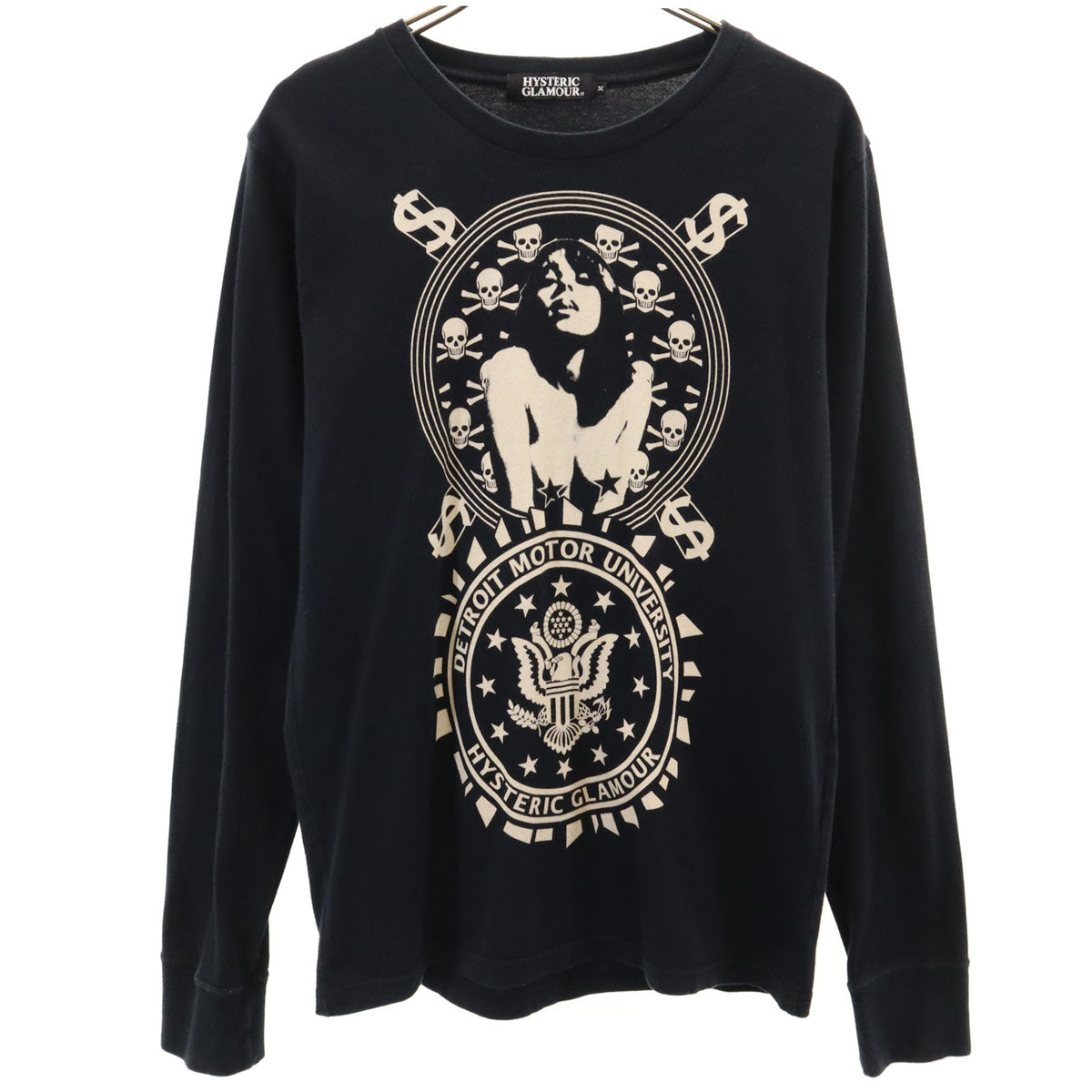 HYSTERIC GLAMOUR ヒステリックグラマー 日本製 長袖 Tシャツ M ブラック ロンT レディース
