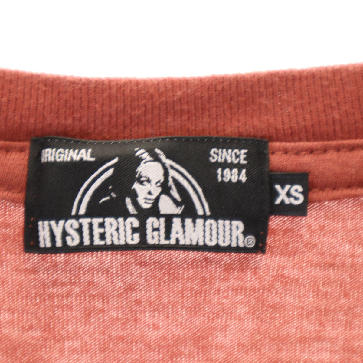 HYSTERIC GLAMOUR ヒステリックグラマー 日本製 7分袖 Tシャツ XS レンガ色 メンズ