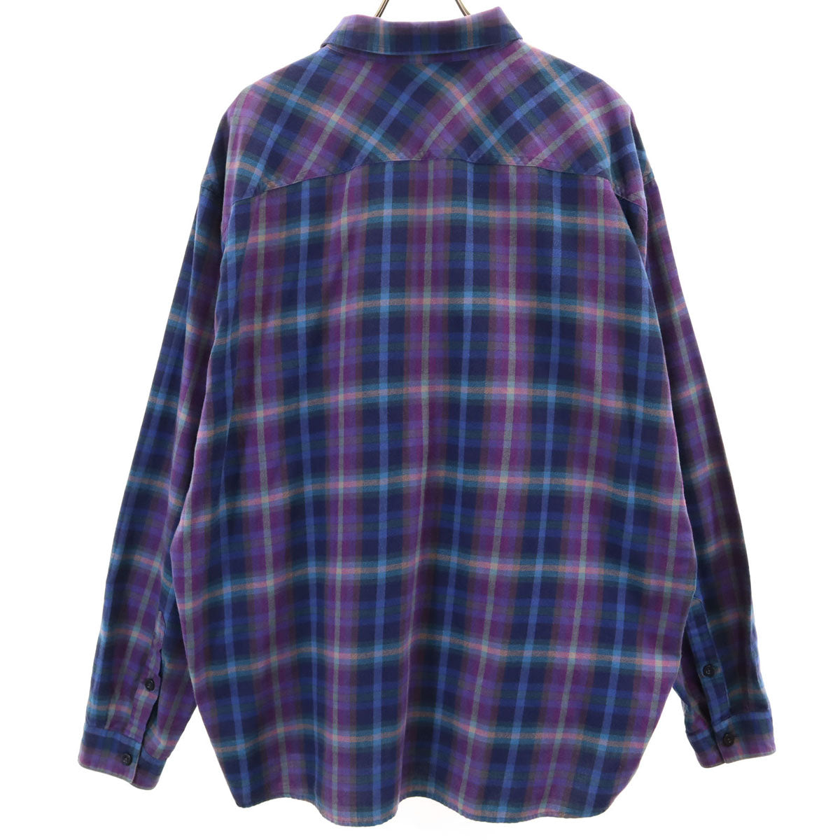 patagonia パタゴニア チェック柄 長袖 シャツ XL パープル 53856FA13 アウトドア メンズ