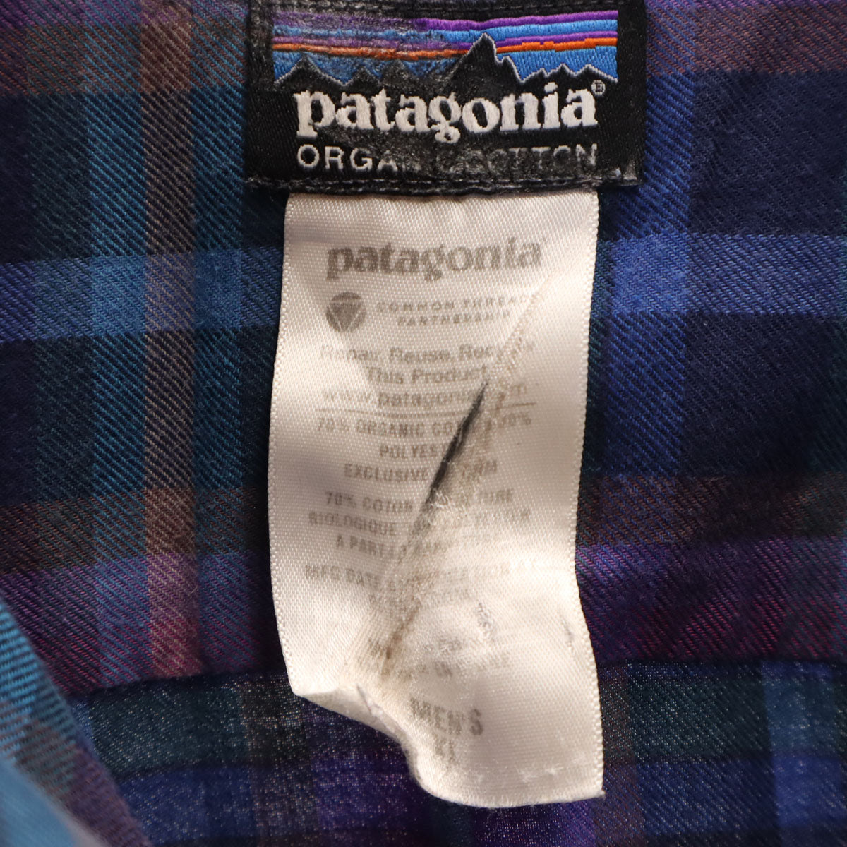 patagonia パタゴニア チェック柄 長袖 シャツ XL パープル 53856FA13 アウトドア メンズ