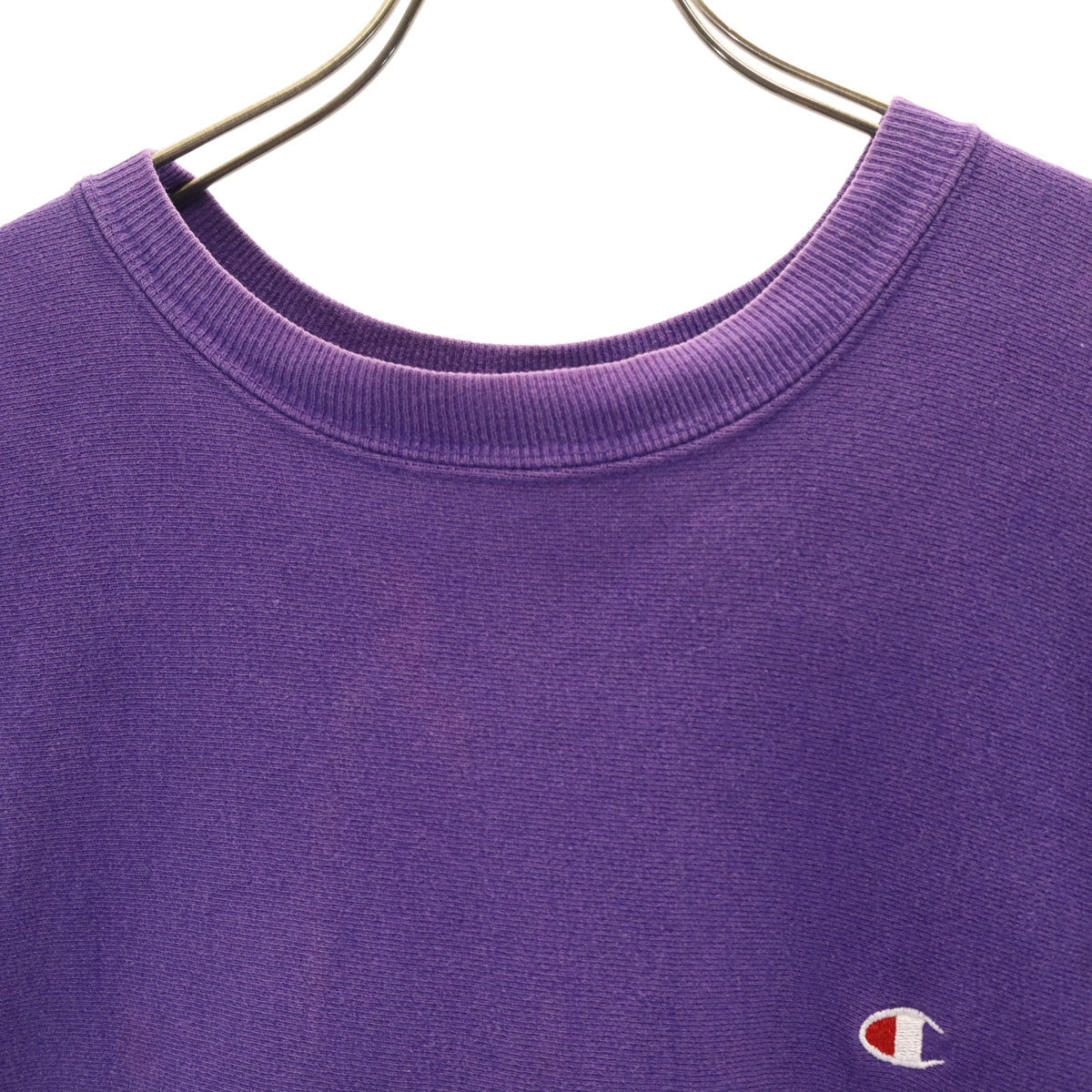 Champion チャンピオン 90s USA製 刺繍タグ オールド カットオフ ノースリーブ リバースウィーブ スウェット XL パープル メンズ