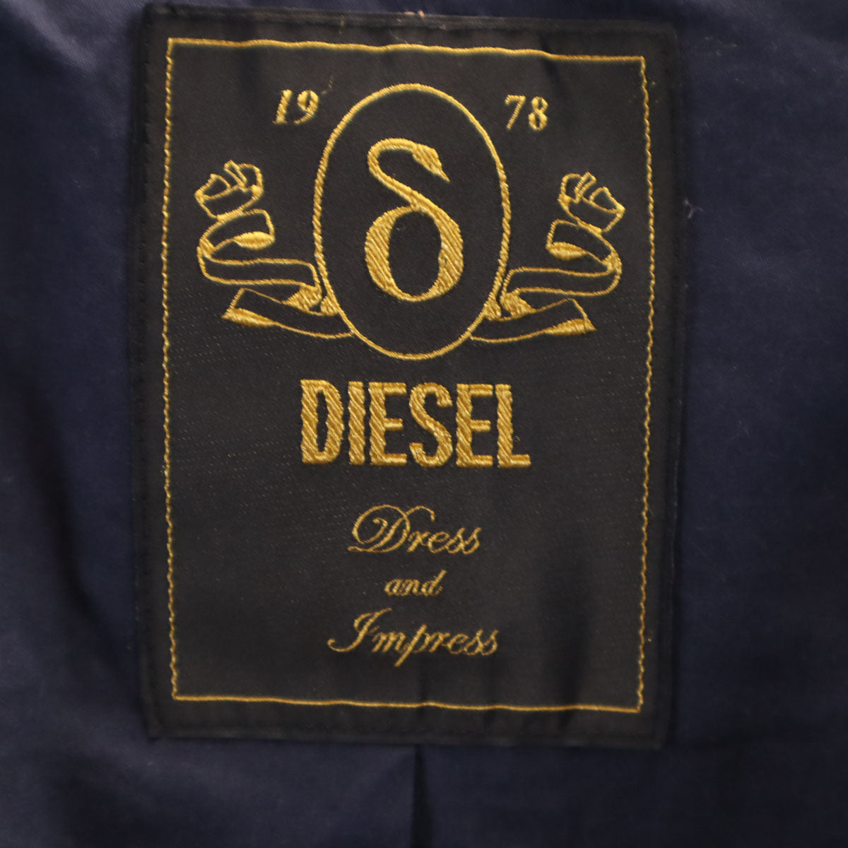 DIESEL ディーゼル カモフラ柄 テーラードジャケット S ネイビー 迷彩 アンコン メンズ