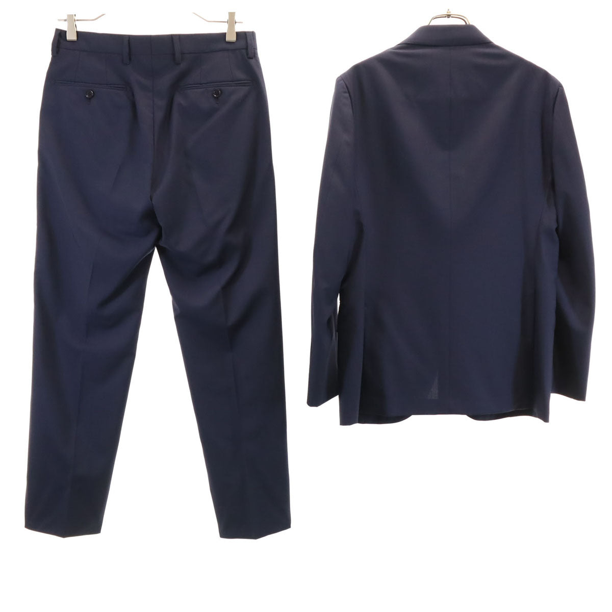 美品 green label relaxing グリーンレーベルリラクシング スーツ 上下 セットアップ 44/76 ネイビー系 メンズ