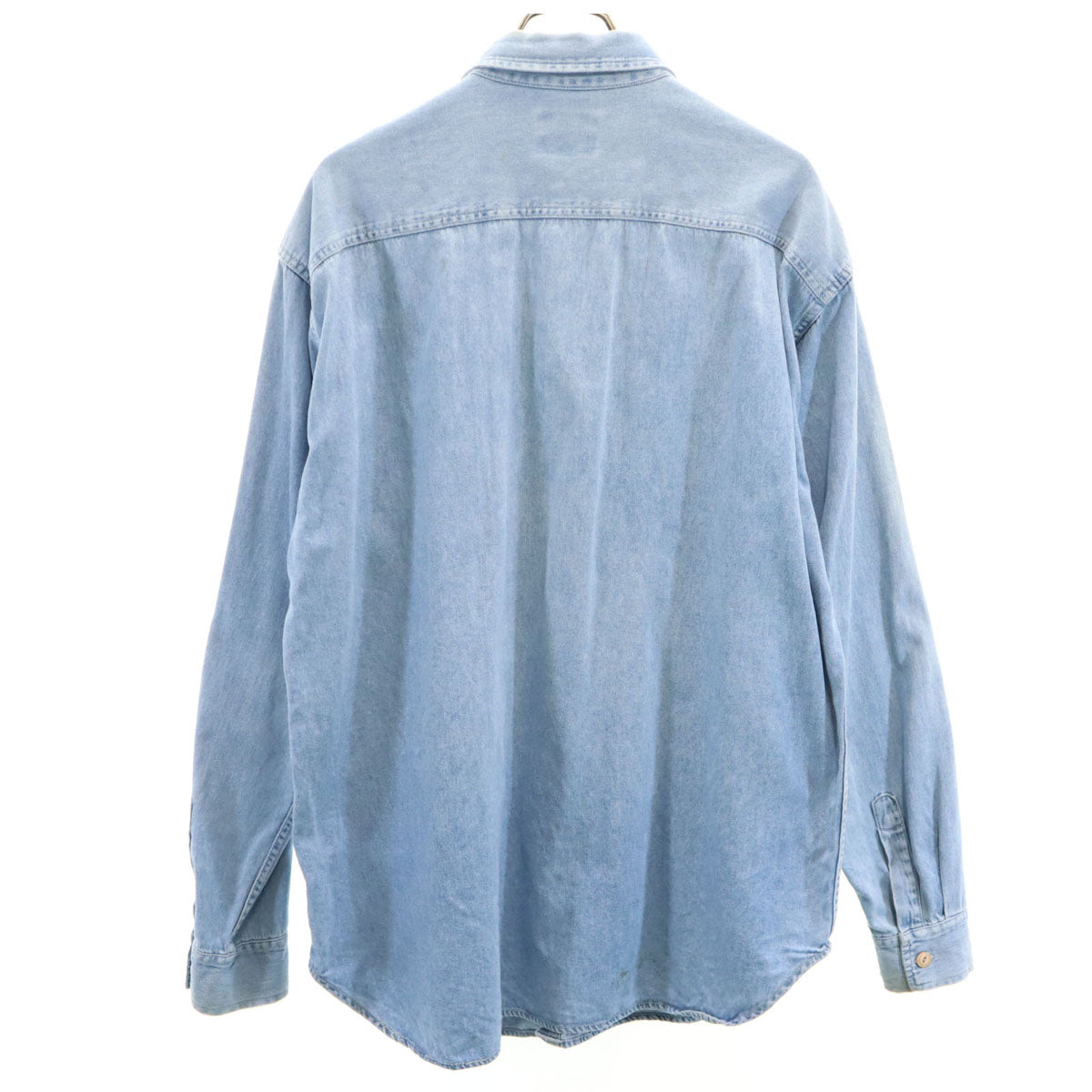 Levi's リーバイス 90s オールド 猫目ボタン オレンジタブ 長袖 コットンシャツ XL ブルー メンズ