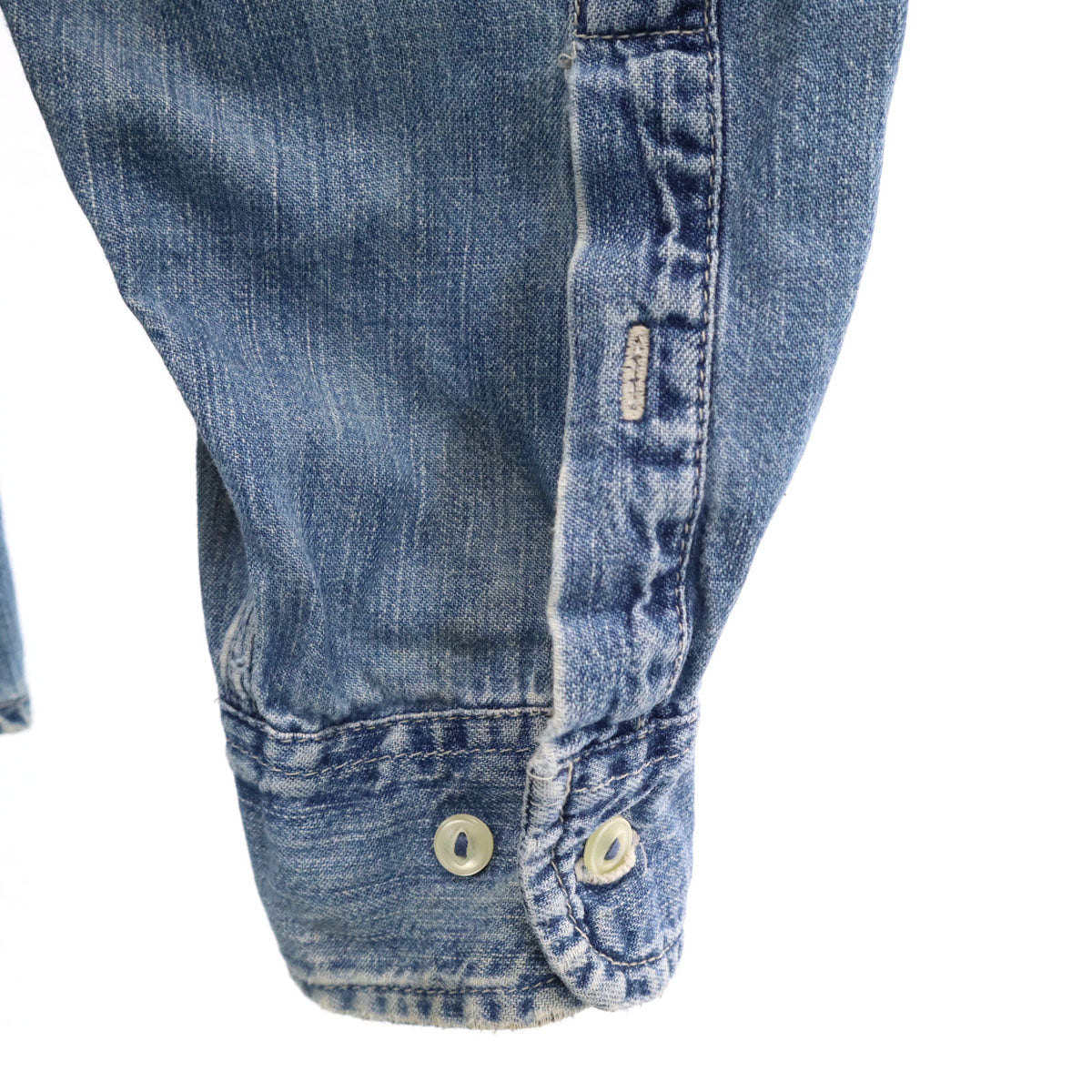GAP ギャップ 長袖 ダンガリーデニム ボタンダウンシャツ M ウォッシュブルー メンズ