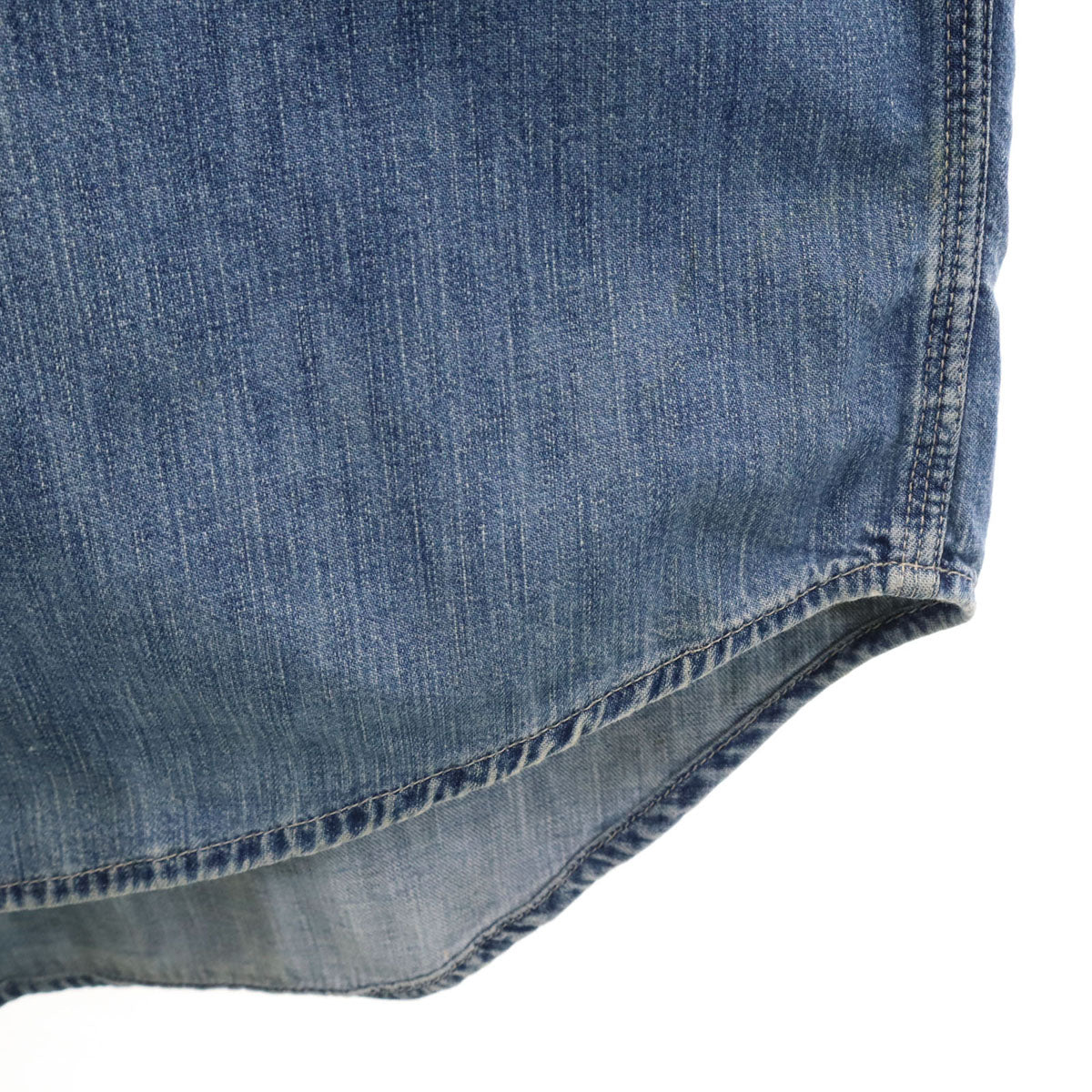 GAP ギャップ 長袖 ダンガリーデニム ボタンダウンシャツ M ウォッシュブルー メンズ
