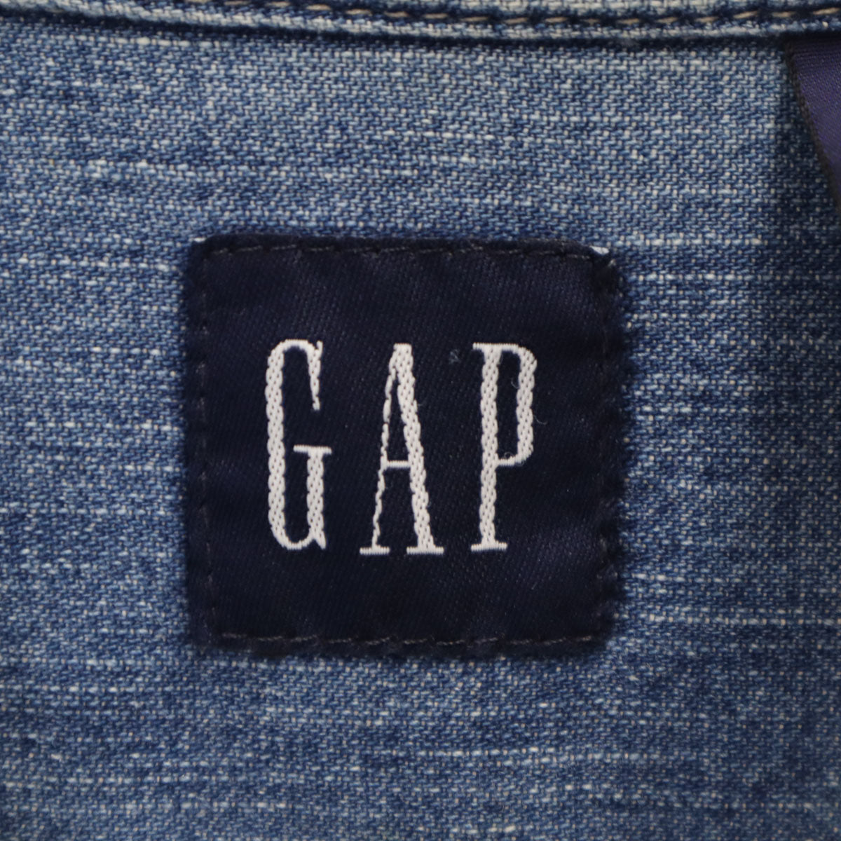 GAP ギャップ 長袖 ダンガリーデニム ボタンダウンシャツ M ウォッシュブルー メンズ