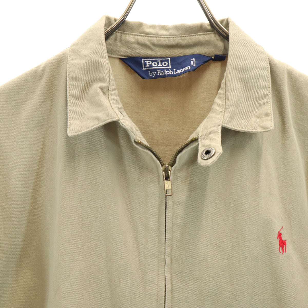 Polo by Ralph Lauren ポロバイラルフローレン 80s オールド チンストラップ スイングトップ M ベージュ メンズ