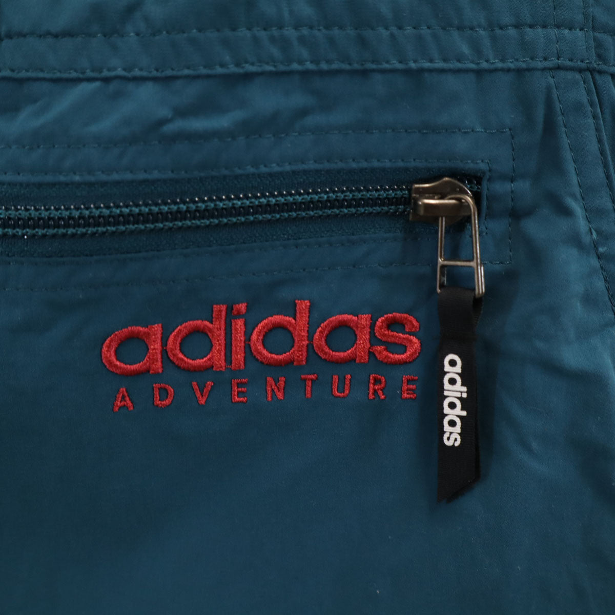 adidas ADVENTURE アディダス アドベンチャー 90s 日本製 オールド ハーフジップ アノラックパーカー S 青緑 プルオーバー メンズ
