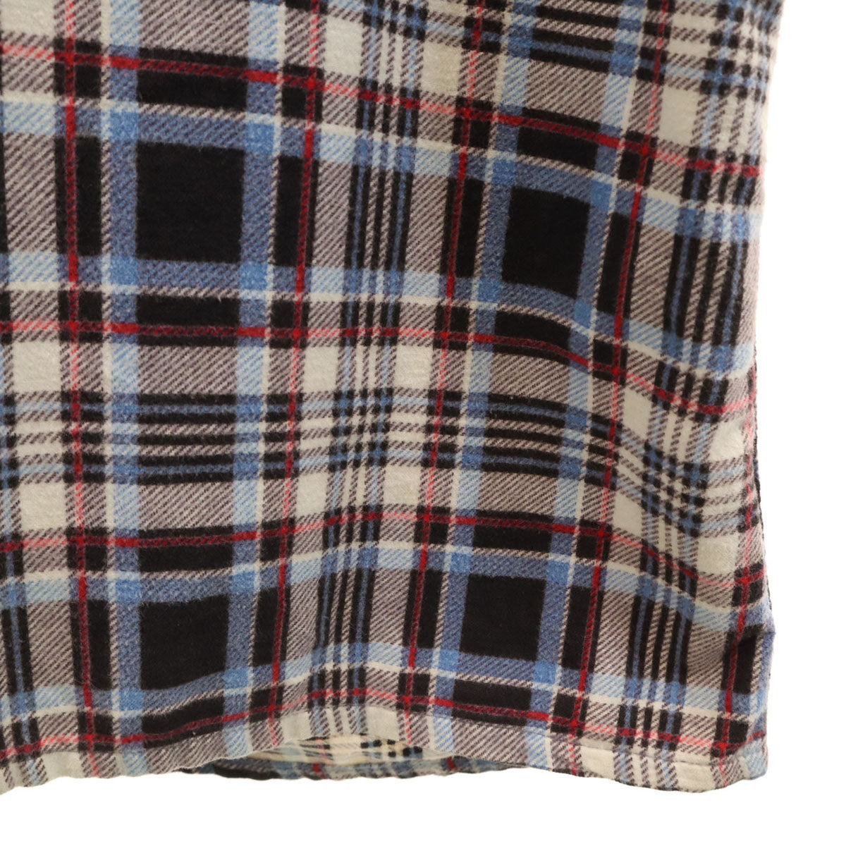WASH N’ WEAR 70s オールド チェック柄 長袖 ガウン カーディガン M ベージュ フランネル メンズ