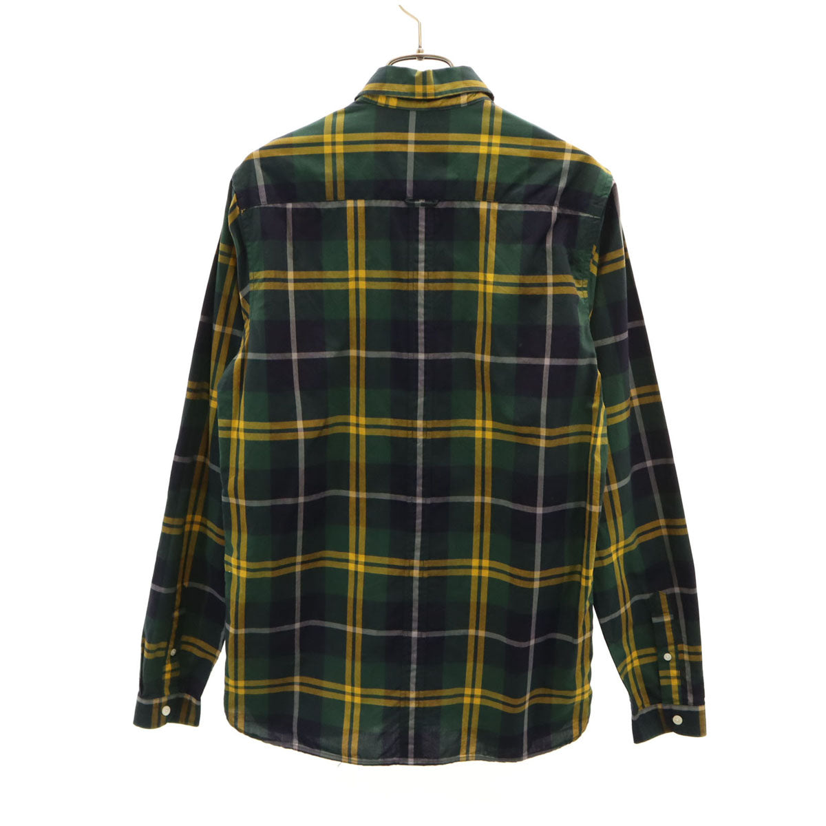 FRED PERRY フレッドペリー チェック柄 長袖 ボタンダウンシャツ S 深緑 メンズ
