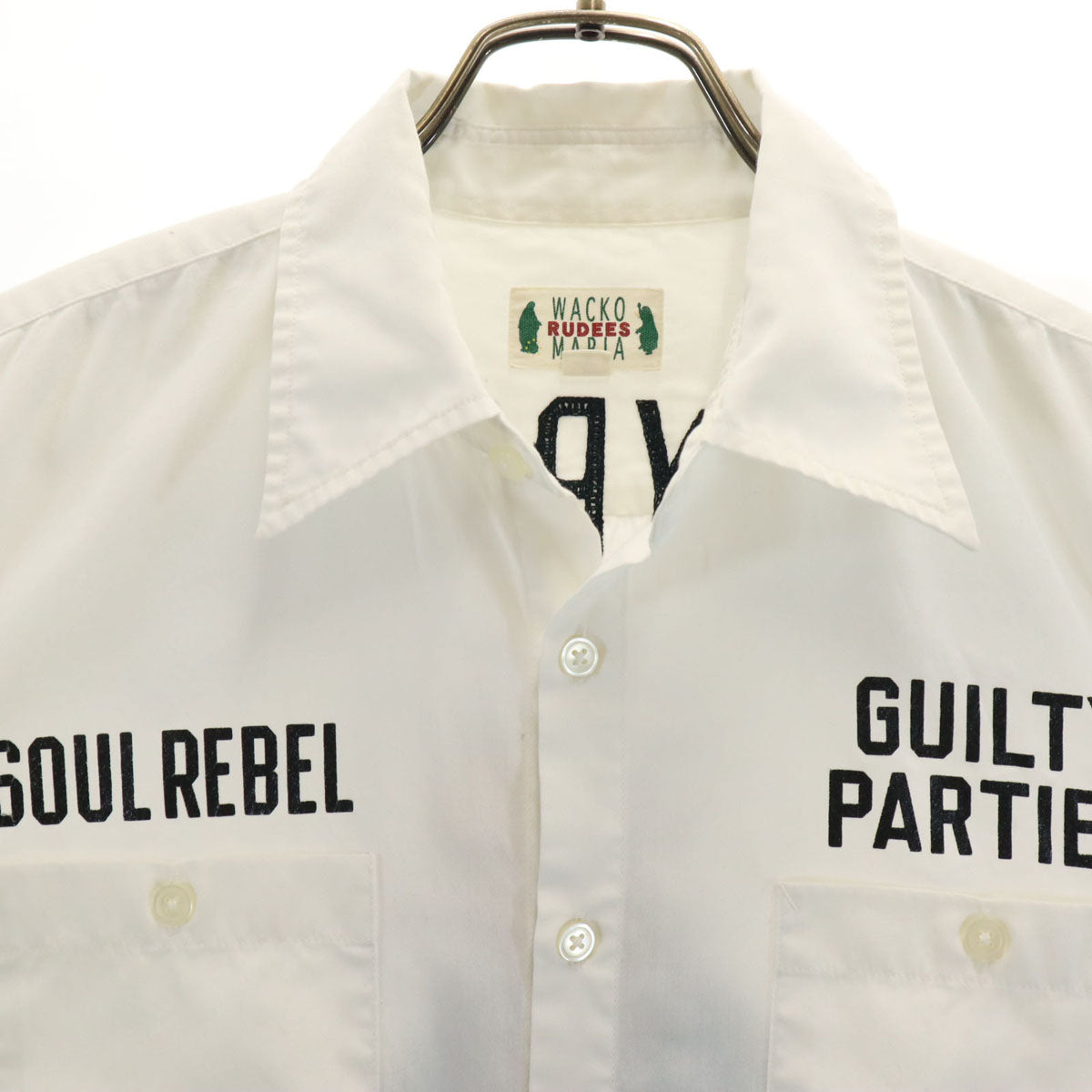 WACKO MARIA ワコマリア 日本製 旧タグ マリア 長袖 コットンシャツ S ホワイト メンズ