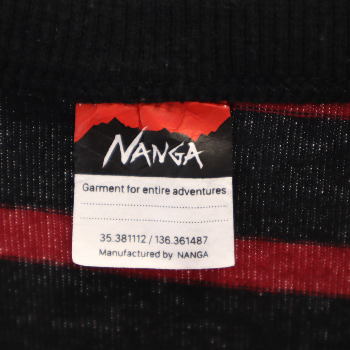 NANGA ナンガ ボーダー柄 7分袖 エコハイブリッド ルーズフィット ロングワンピース F レッド レディース