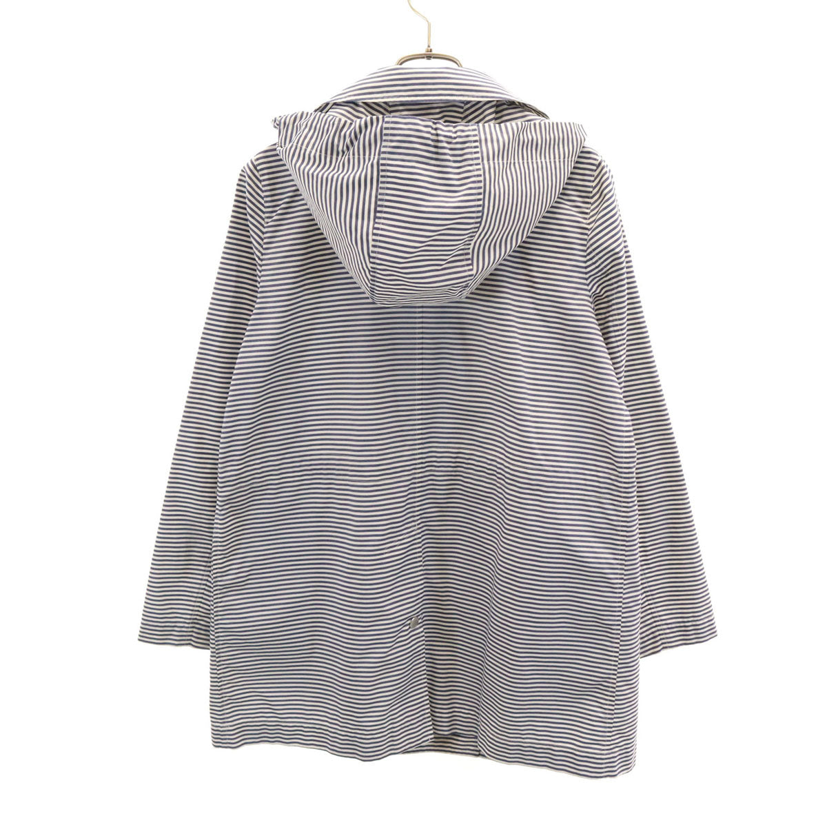 MACKINTOSH PHILOSOPHY マッキントッシュフィロソフィー ボーダー柄 ピーコート 38 ホワイト Pコート スプリング レディース