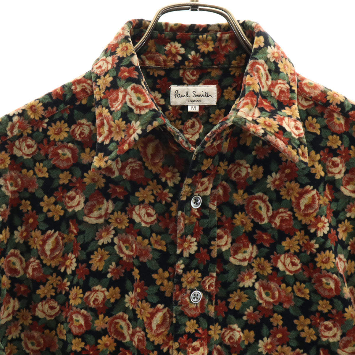 Paul Smith ポールスミス 日本製 花柄 長袖 コットンシャツ M レディース