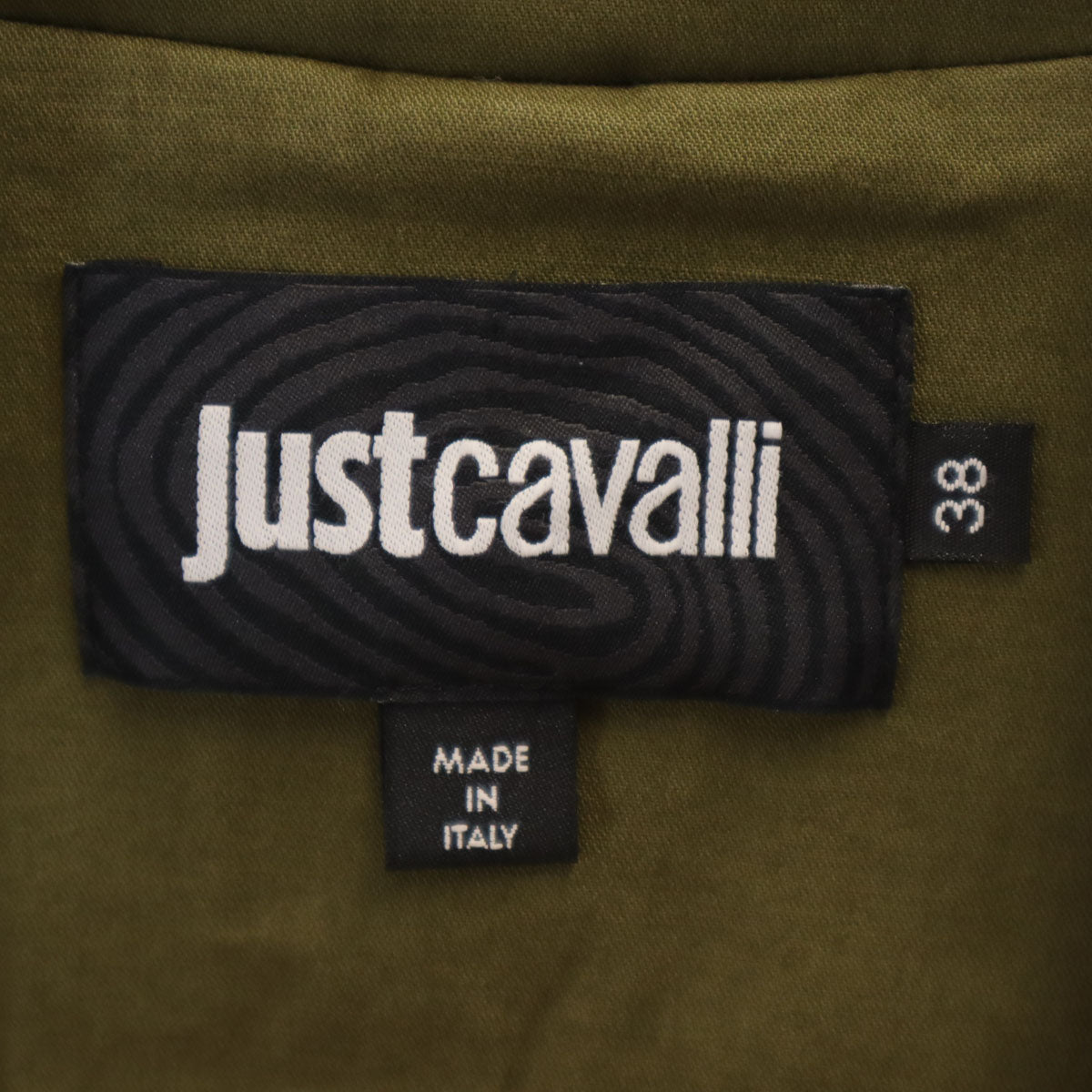 Just Cavalli ジャストカヴァリ イタリア製 コート 38 カーキ レディース