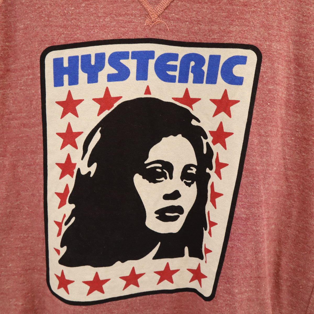 HYSTERIC GLAMOUR ヒステリックグラマー 日本製 7分袖 Tシャツ FREE レッド系 レディース