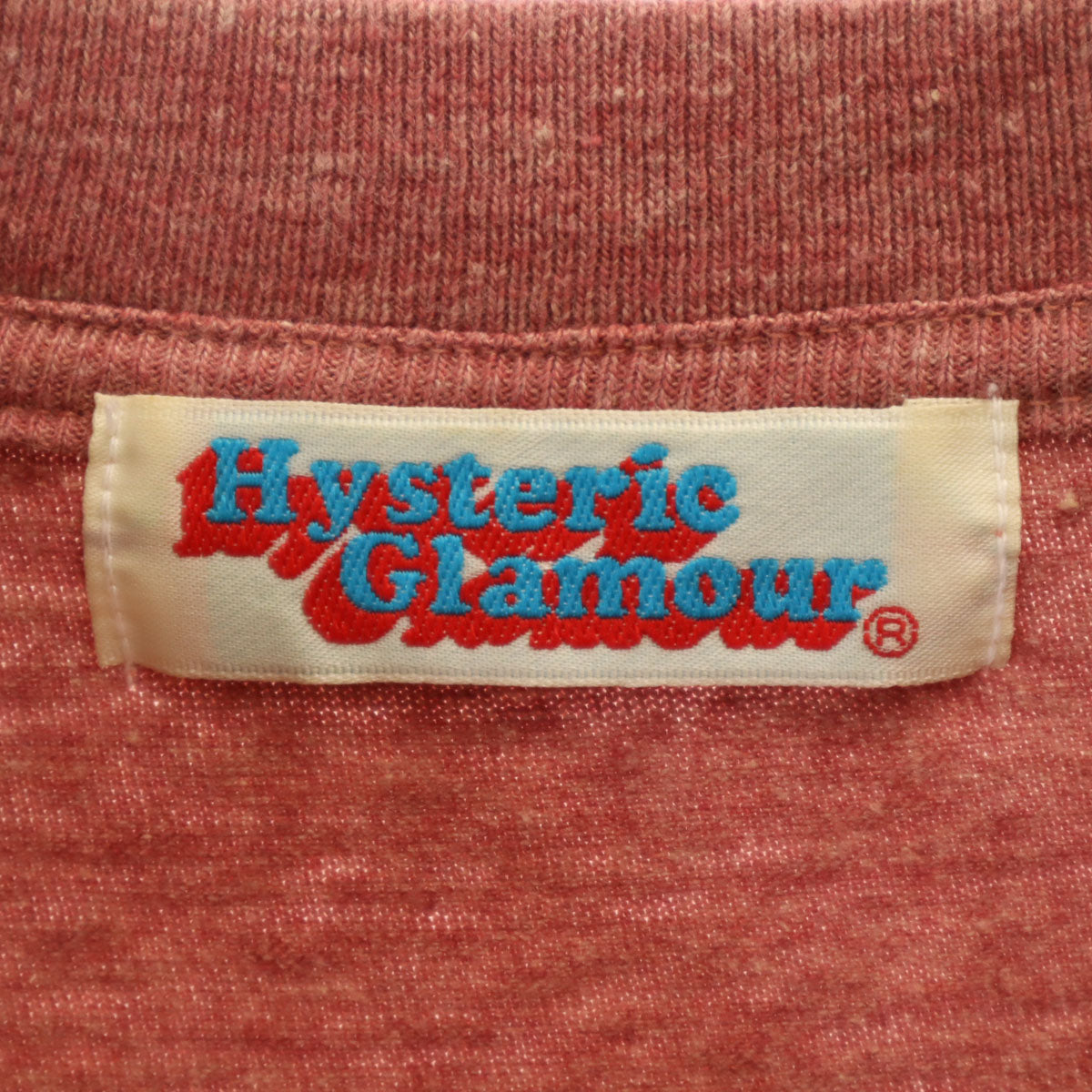 HYSTERIC GLAMOUR ヒステリックグラマー 日本製 7分袖 Tシャツ FREE レッド系 レディース
