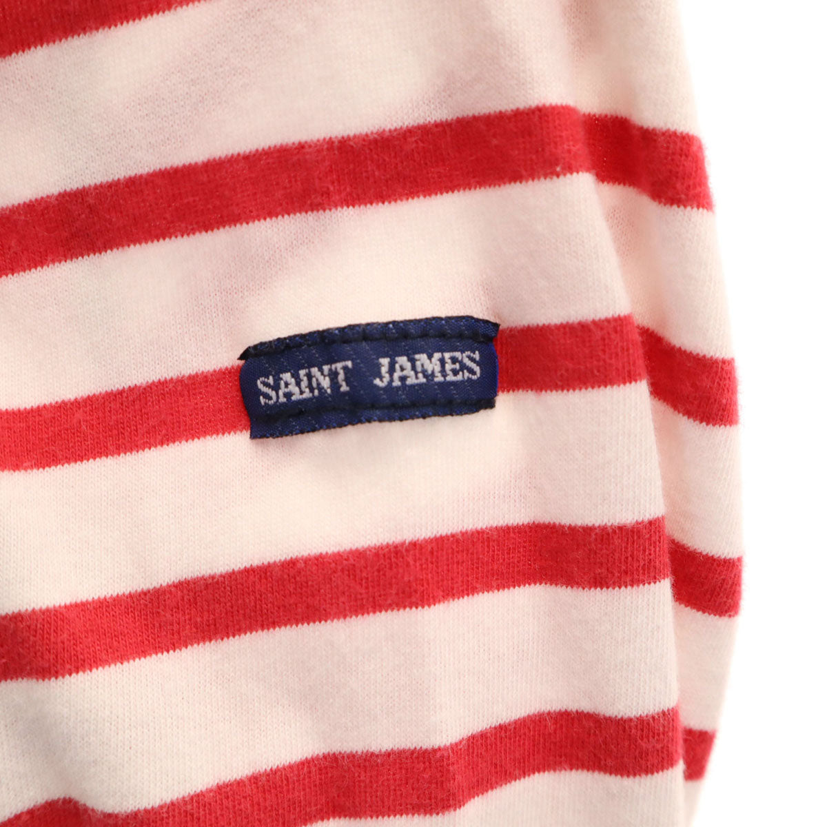 SAINT JAMES セントジェームス フランス製 ボーダー柄 長袖 ボートネック バスクシャツ SM ホワイト レディース