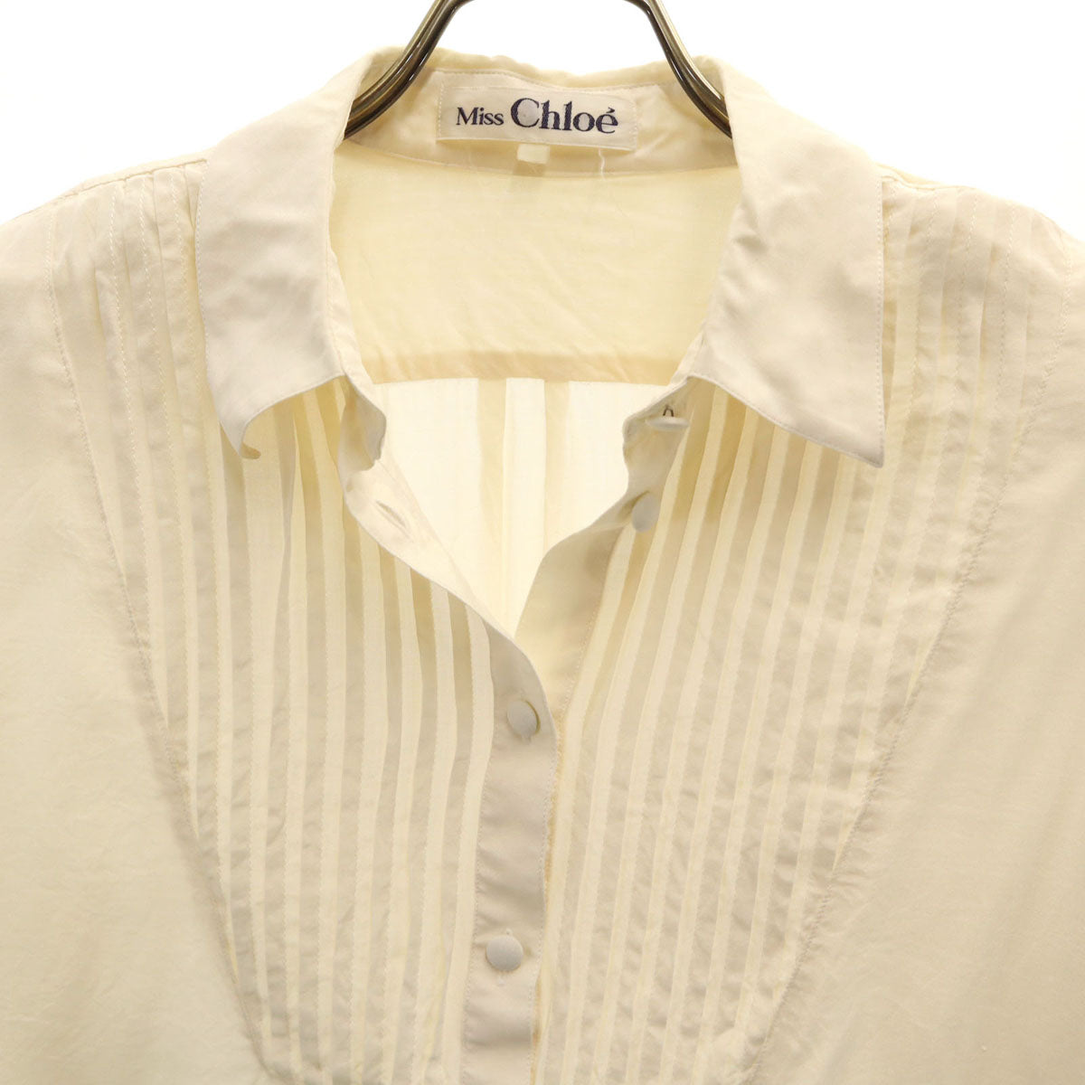 miss chloe ミスクロエ 日本製 7分袖 ブラウス 生成り プルオーバー レディース