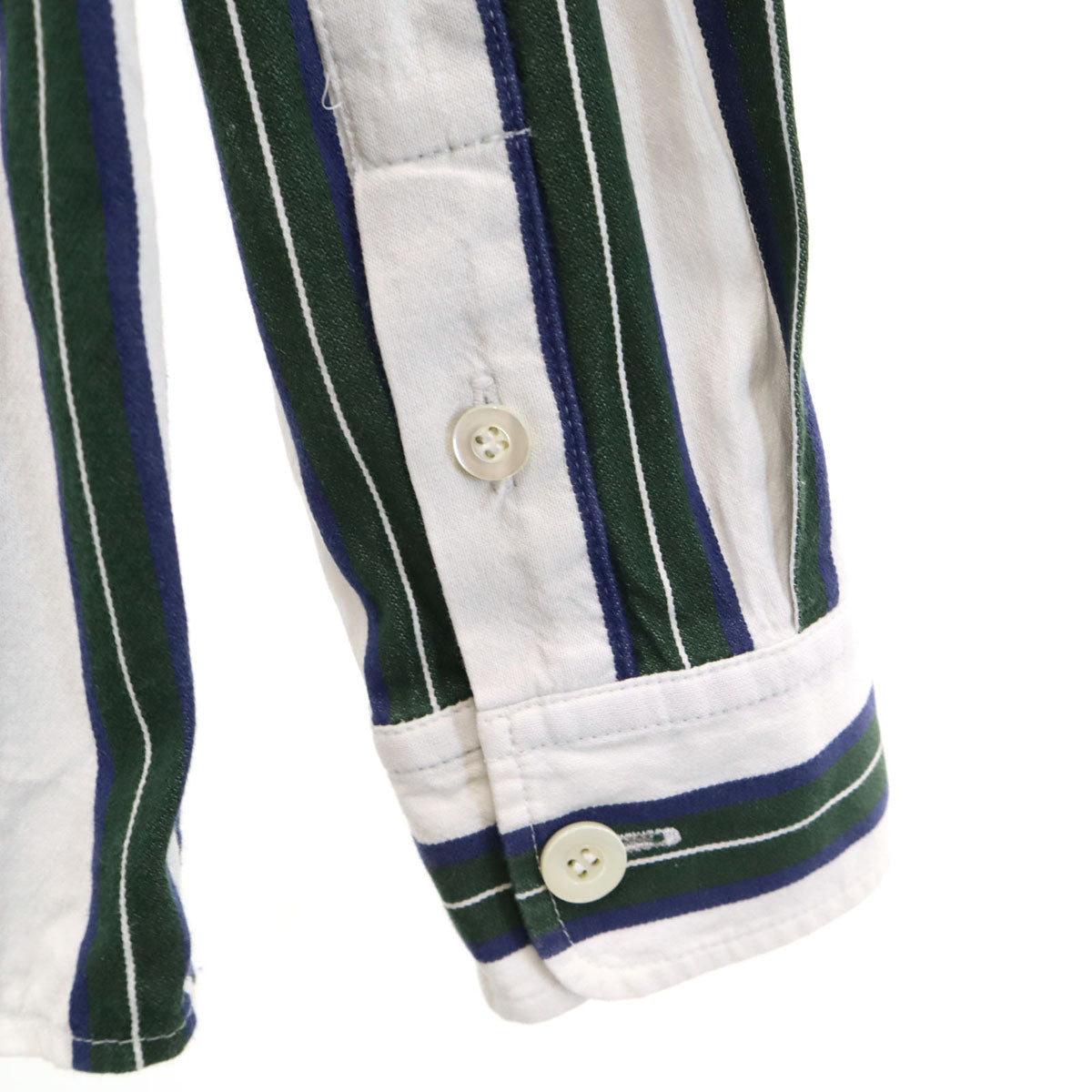 A.P.C. アーペーセー ストライプ柄 長袖 コットンシャツ S ホワイト メンズ