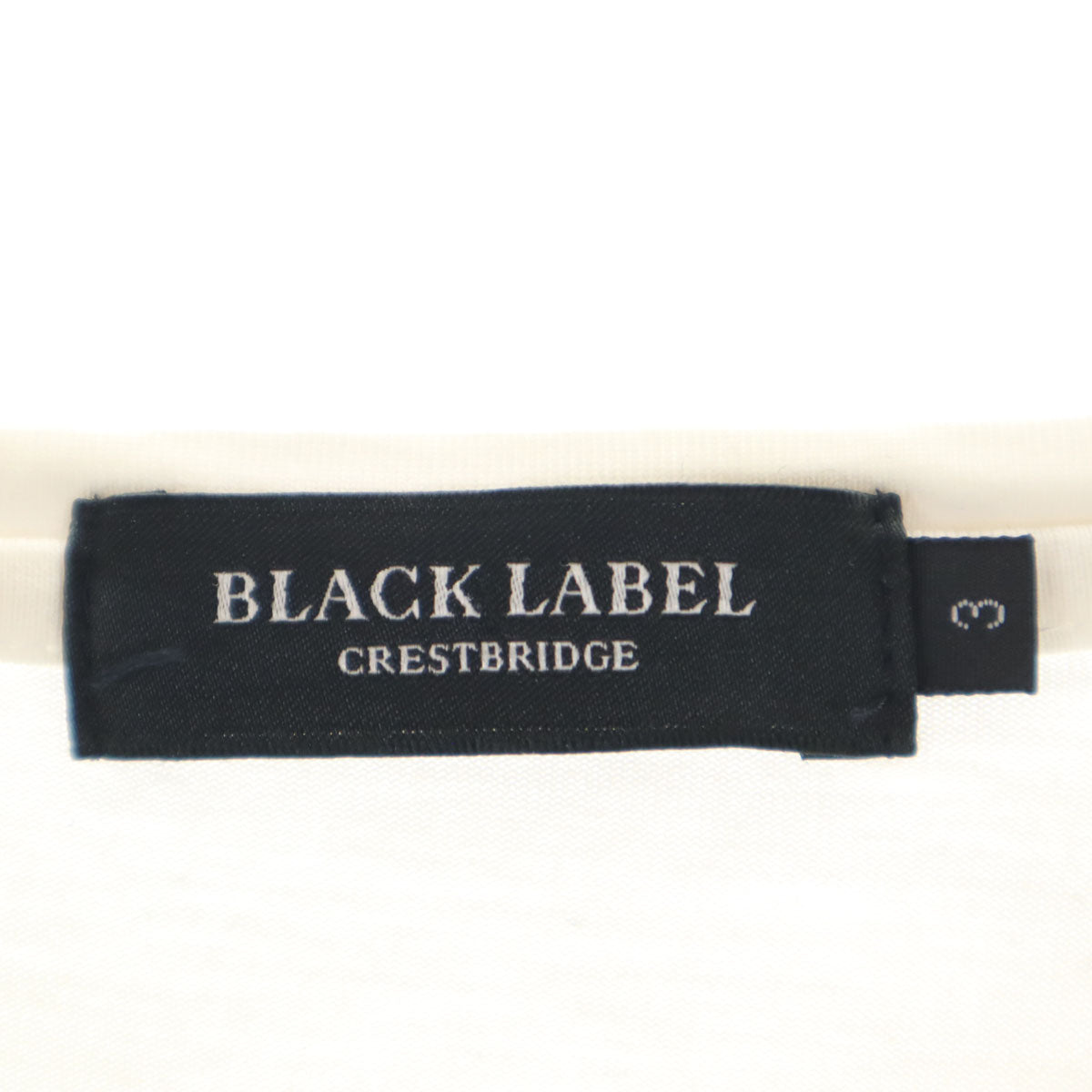 BLACK LABEL CRESTBRIDGE ブラックレーベルクレストブリッジ 日本製 長袖 Tシャツ 3 ホワイト ロンT メンズ