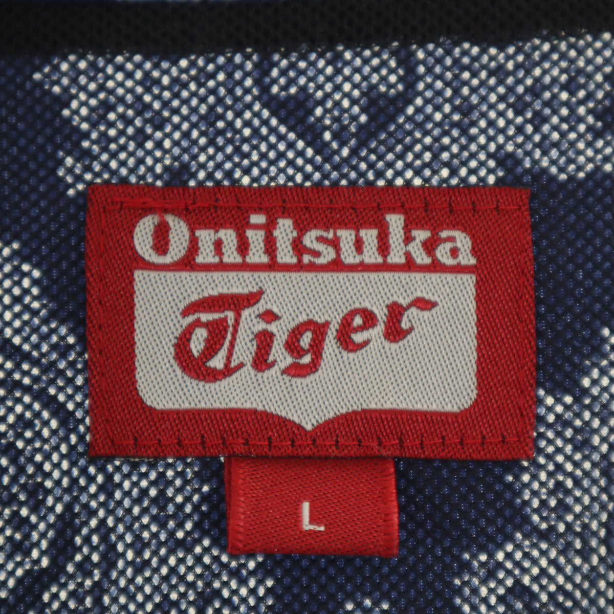 ONITSUKA TIGER オニツカタイガー ペイズリー柄 ナイロンジャケット L ネイビー 裏メッシュ レディース