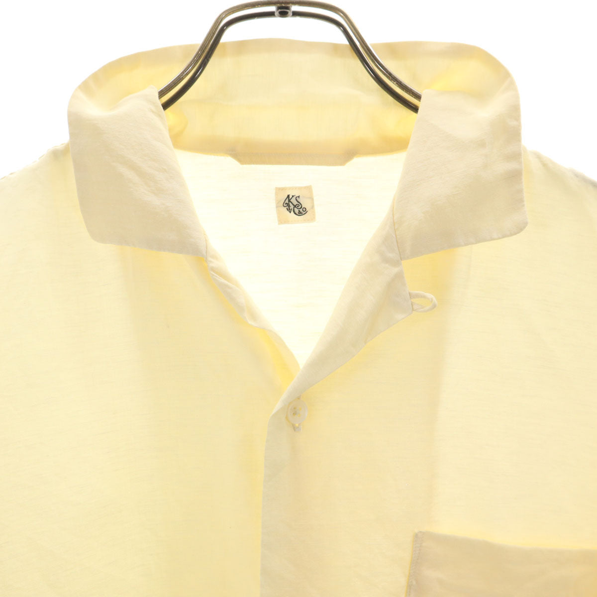 KAPTAIN SUNSHINE キャプテンサンシャイン 日本製 長袖 ワイド オープンカラーシャツ 36 クリーム色 メンズ
