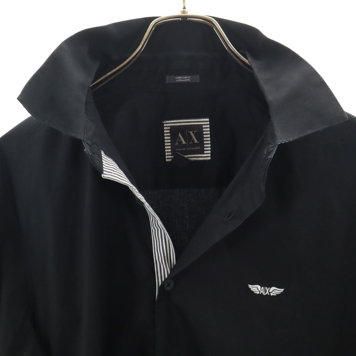 ARMANI EXCHANGE アルマーニエクスチェンジ 長袖 シャツ L ブラック メンズ