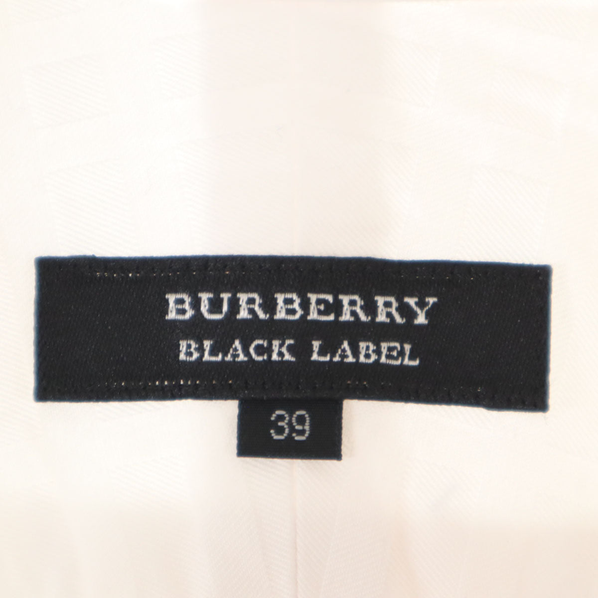 BURBERRY BLACK LABEL バーバリーブラックレーベル チェック柄 長袖 ボタンダウンシャツ 39 ホワイト 三陽商会 メンズ