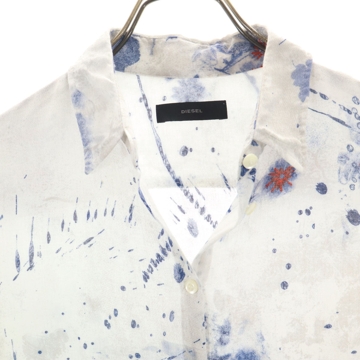 DIESEL ディーゼル 花柄 長袖 シャツ S ホワイト レディース
