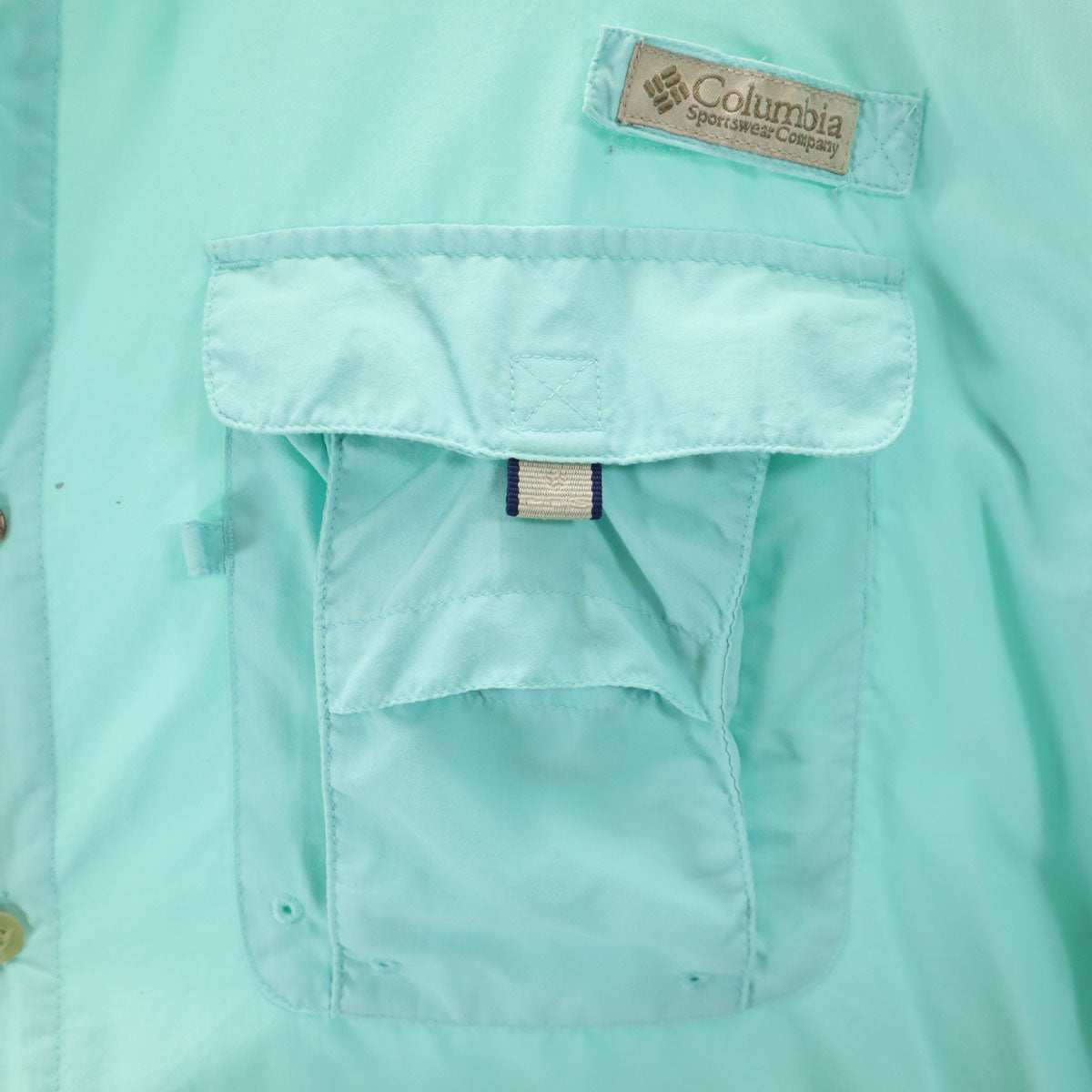 Columbia コロンビア 長袖 バハマ II ボタンダウンシャツ L ミント系 アウトドア メンズ