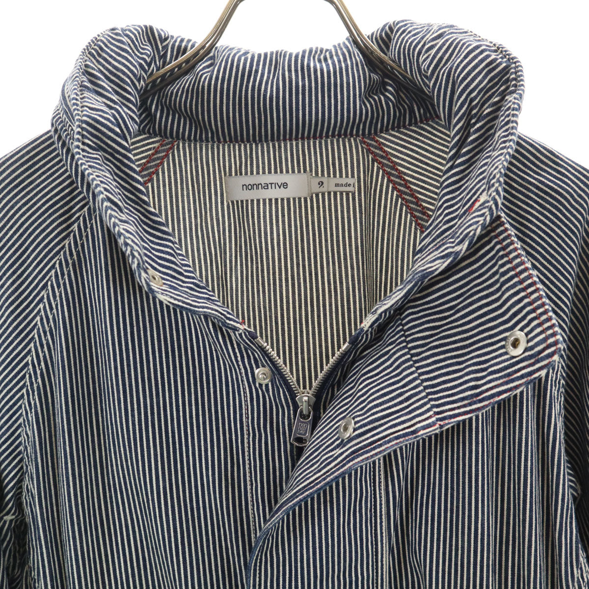 nonnative ノンネイティブ 日本製 ヒッコリーストライプ ブルゾン 2 ネイビー メンズ