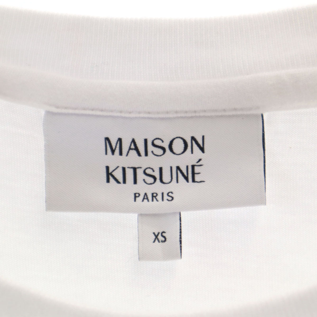 MAISON KITSUNE メゾンキツネ ポルトガル製 半袖 Tシャツ XS ホワイト レディース