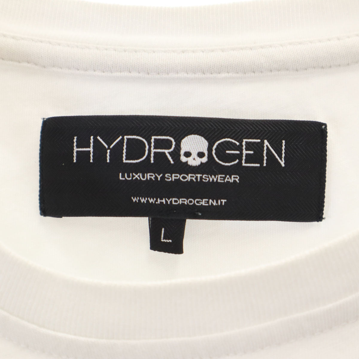 HYDROGEN ハイドロゲン タイガー刺繍 半袖 Tシャツ L ホワイト メンズ