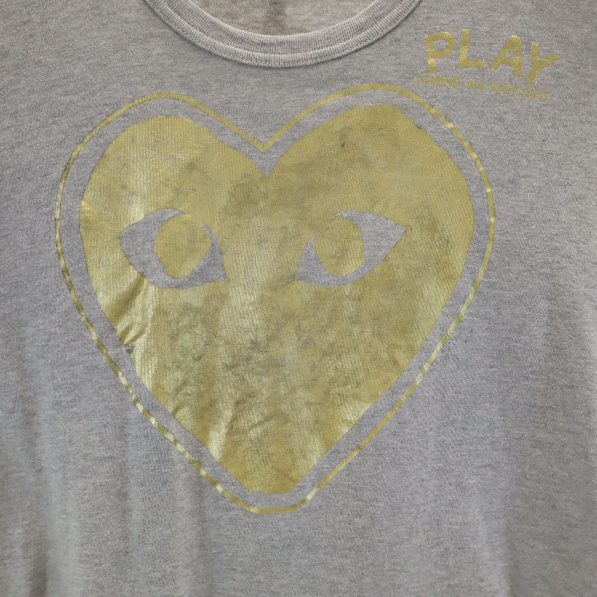 PLAY COMME des GARCONS プレイコムデギャルソン 半袖 Tシャツ S グレー メンズ