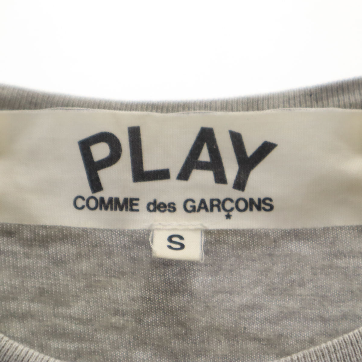 PLAY COMME des GARCONS プレイコムデギャルソン 半袖 Tシャツ S グレー メンズ