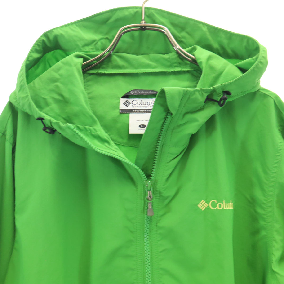 Columbia コロンビア ヘイゼン ジャケット L 黄緑 アウトドア ポケッタブル レディース