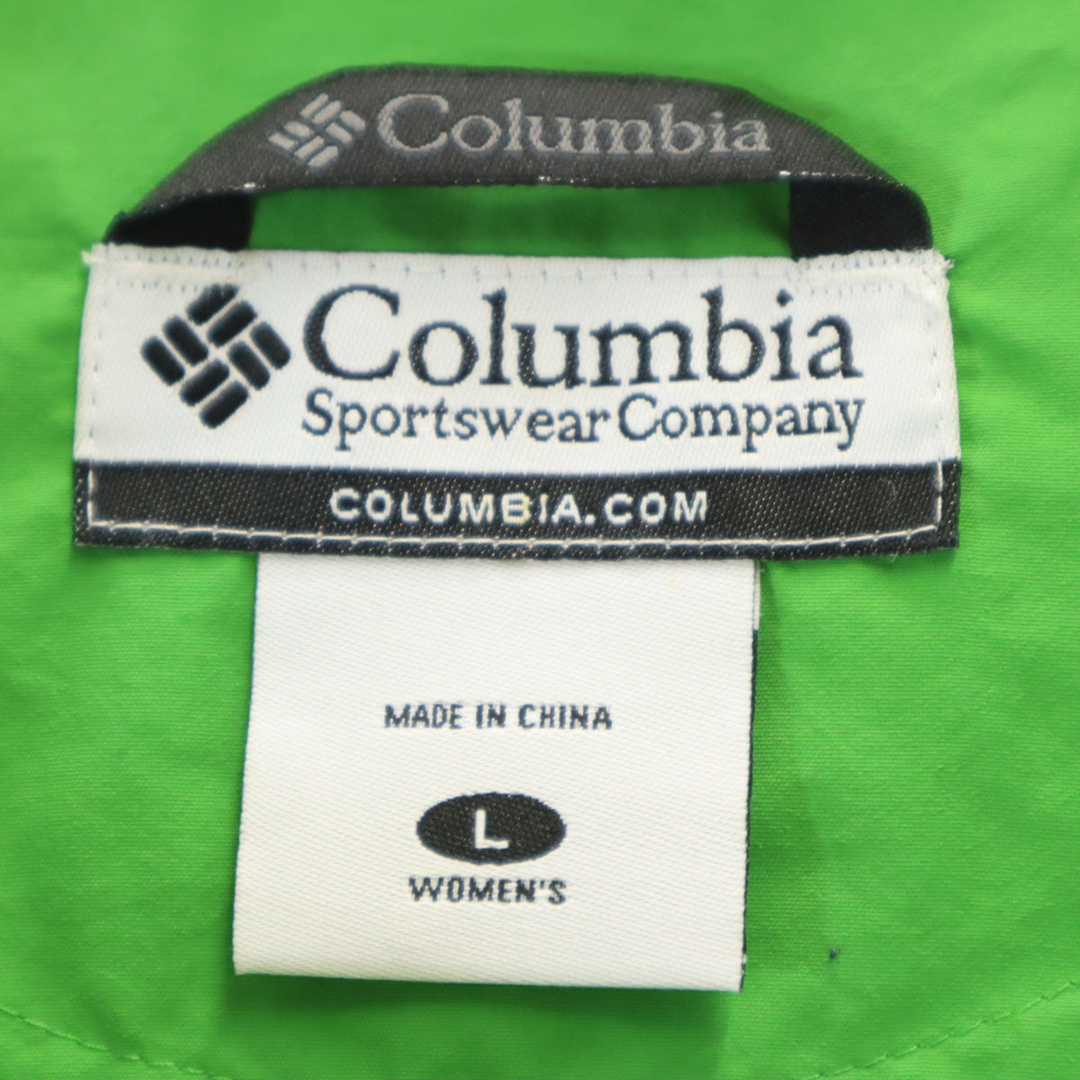 Columbia コロンビア ヘイゼン ジャケット L 黄緑 アウトドア ポケッタブル レディース