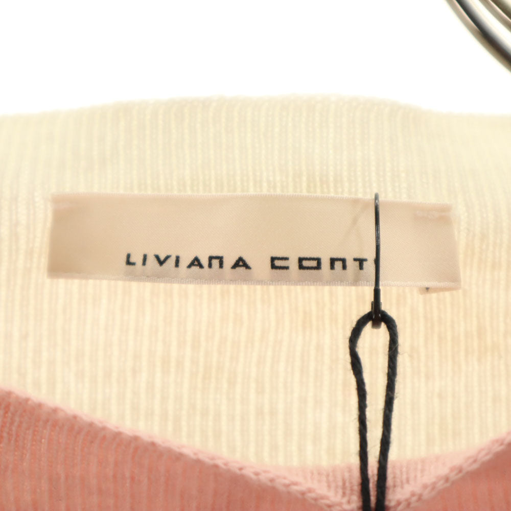 未使用 LIVIANA CONTI リビアナコンティ イタリア製 長袖 ボトルネック セーター 40 ピンク 他 ニット レディース