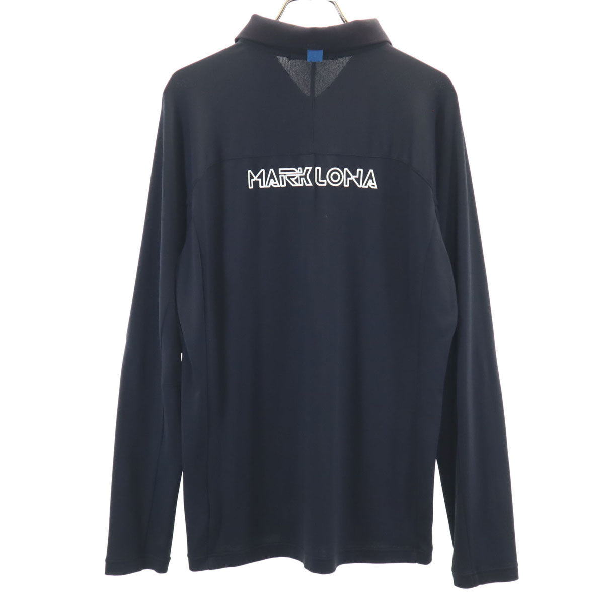 美品 MARK&LONA マークアンドロナ ゴルフ 長袖 ポロシャツ 50 ネイビー メンズ