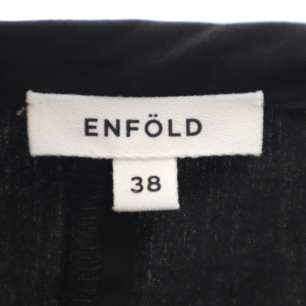 ENFOLD エンフォルド 日本製 長袖 ロングワンピース 38 ブラック レディース
