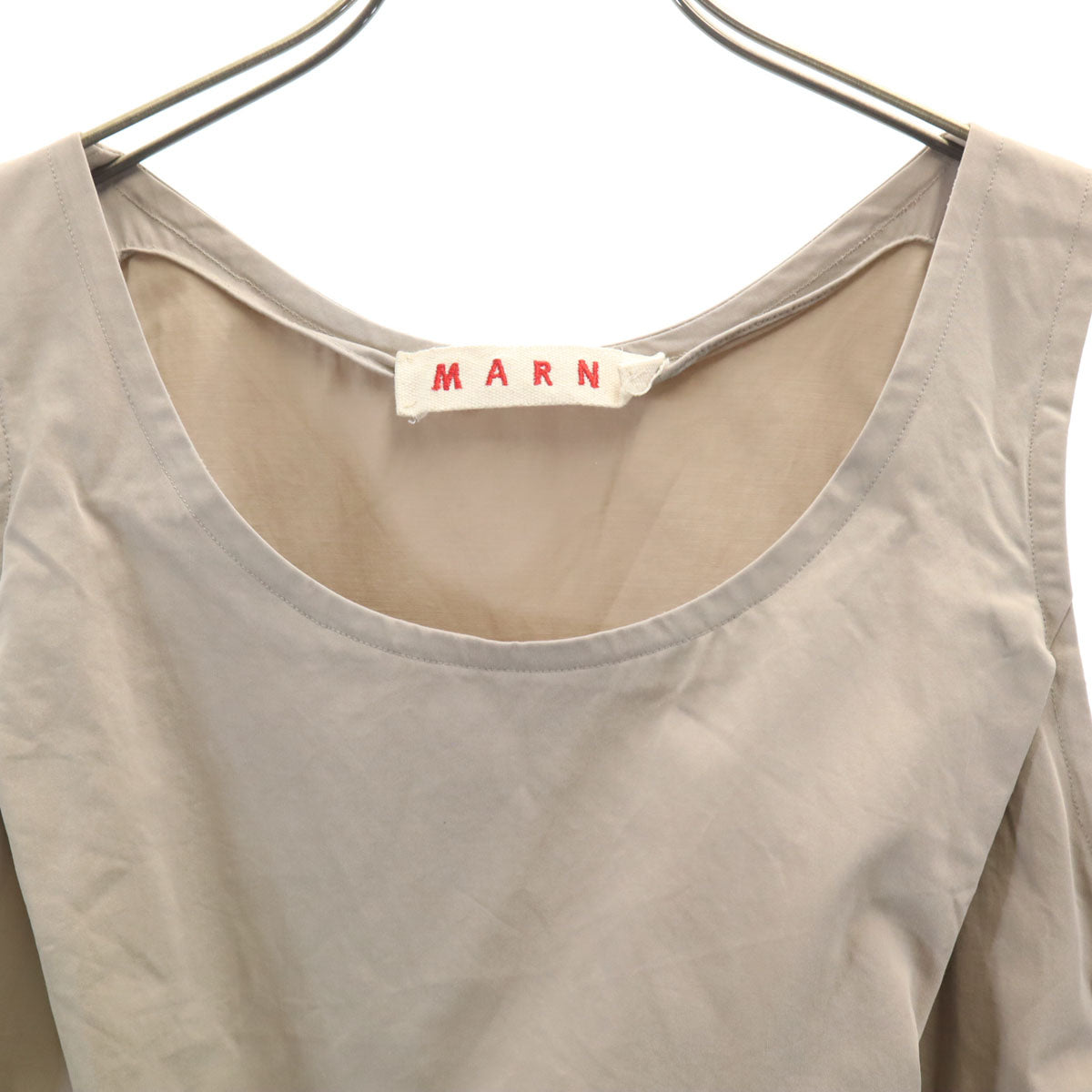 MARNI マルニ イタリア製 ノースリーブ カットソー 40 グレージュ レディース