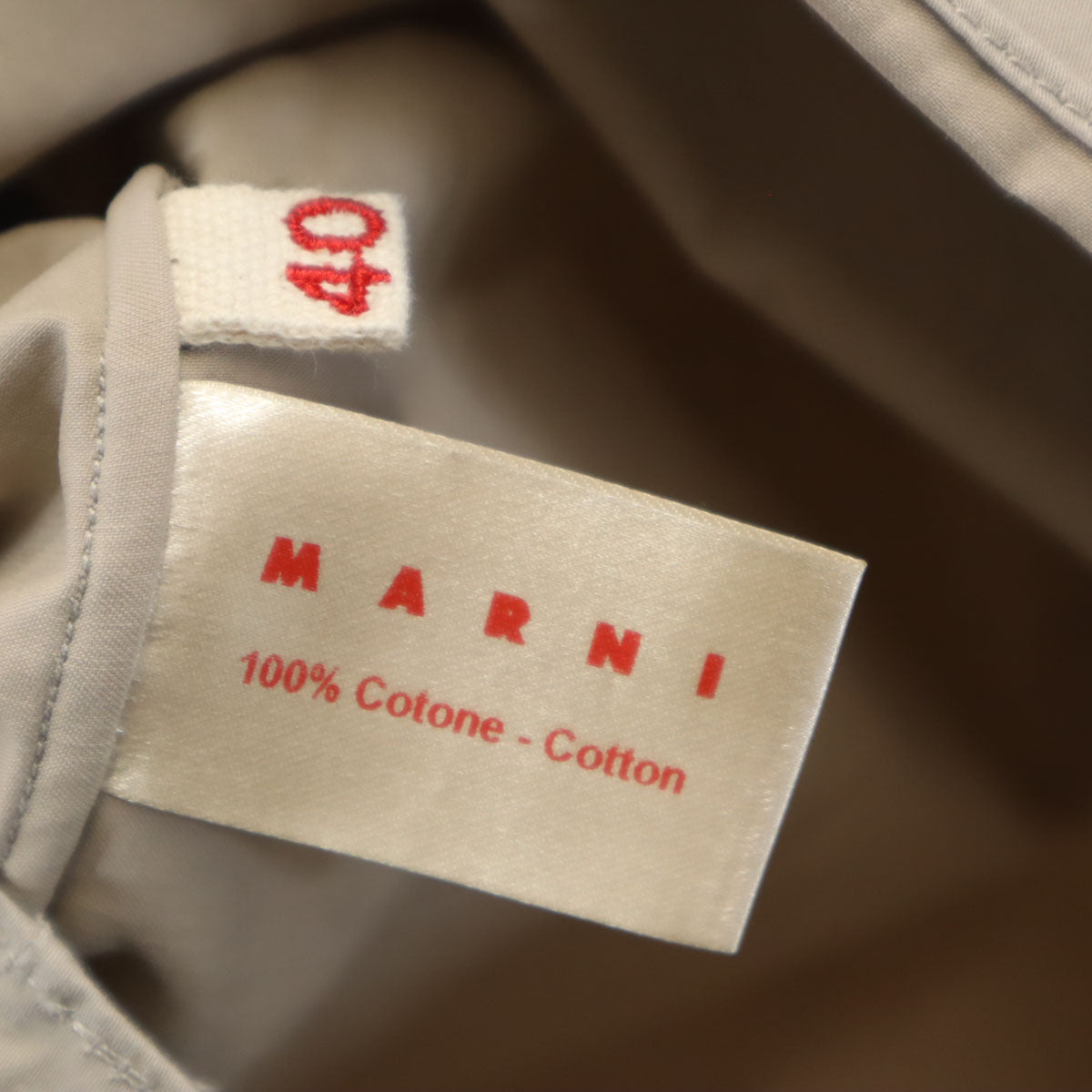 MARNI マルニ イタリア製 ノースリーブ カットソー 40 グレージュ レディース