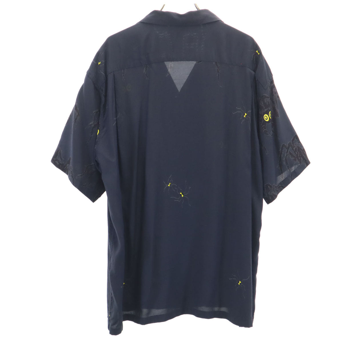 Star OF HOLLYWOOD スターオブハリウッド BEAMS ビームス別注 日本製 タランチュラ柄 半袖 オープンカラーシャツ L ブラック系 東洋エンタープライズ アロハ メンズ