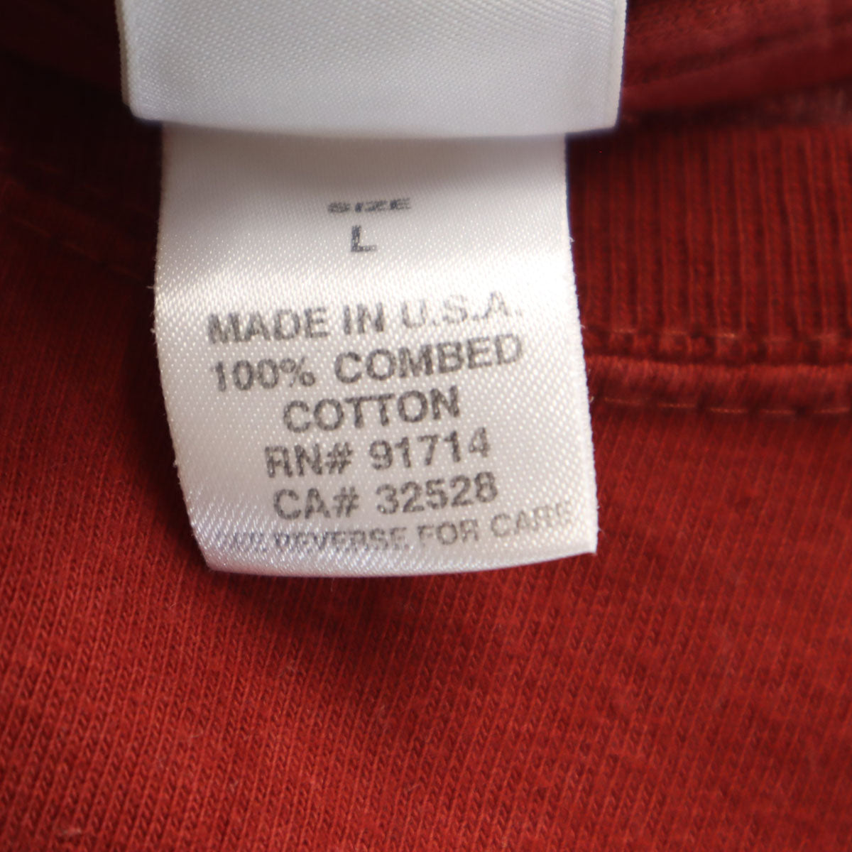 ARMANI EXCHANGE アルマーニエクスチェンジ USA製 半袖 Tシャツ L レッド系 メンズ