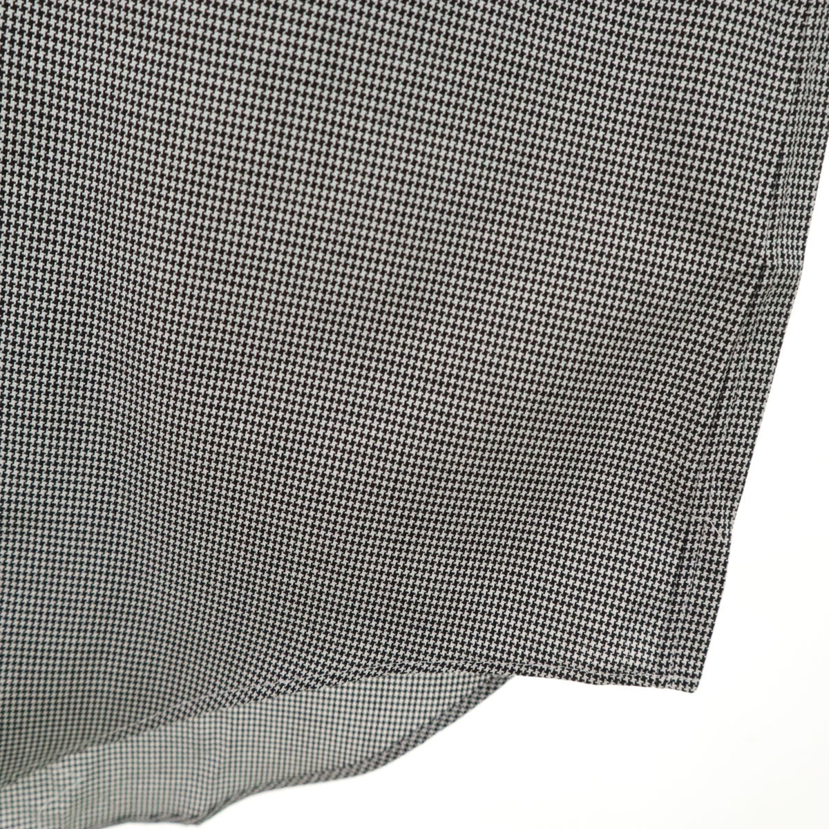 未使用 LANVIN ランバン 日本製 大丸松坂屋 チェック 長袖 ボタンダウンシャツ ブラック×ホワイト メンズ