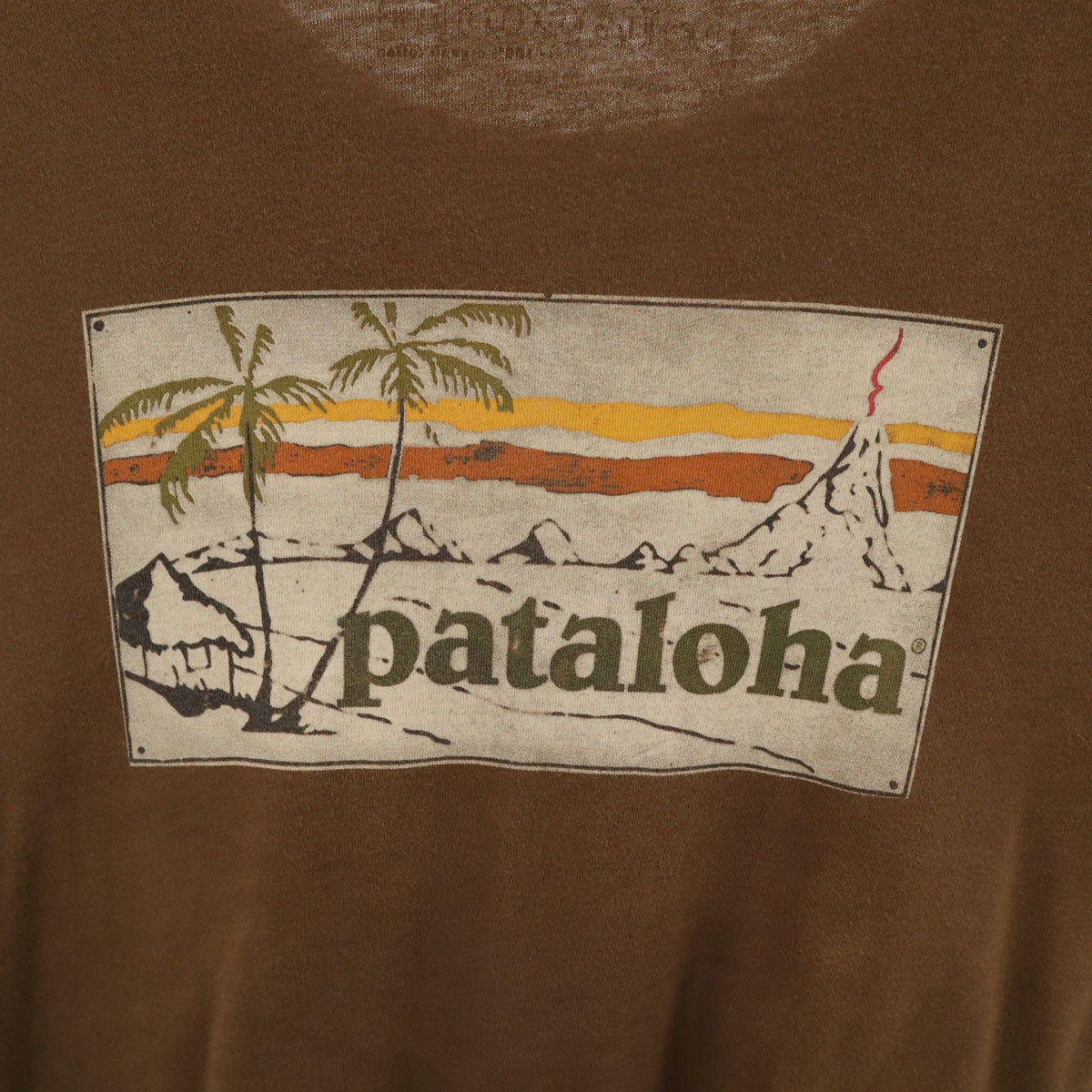 patagonia パタゴニア バックロゴ 半袖 Tシャツ L ブラウン アウトドア パタロハ メンズ