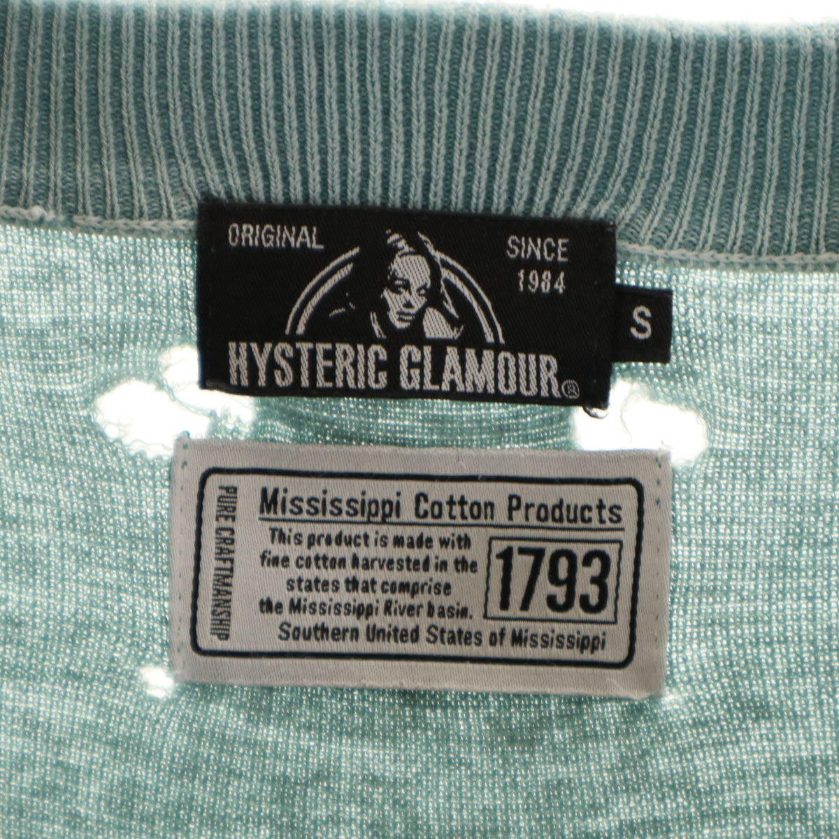HYSTERIC GLAMOUR ヒステリックグラマー 半袖 サマー ニット S ブルー系 メンズ