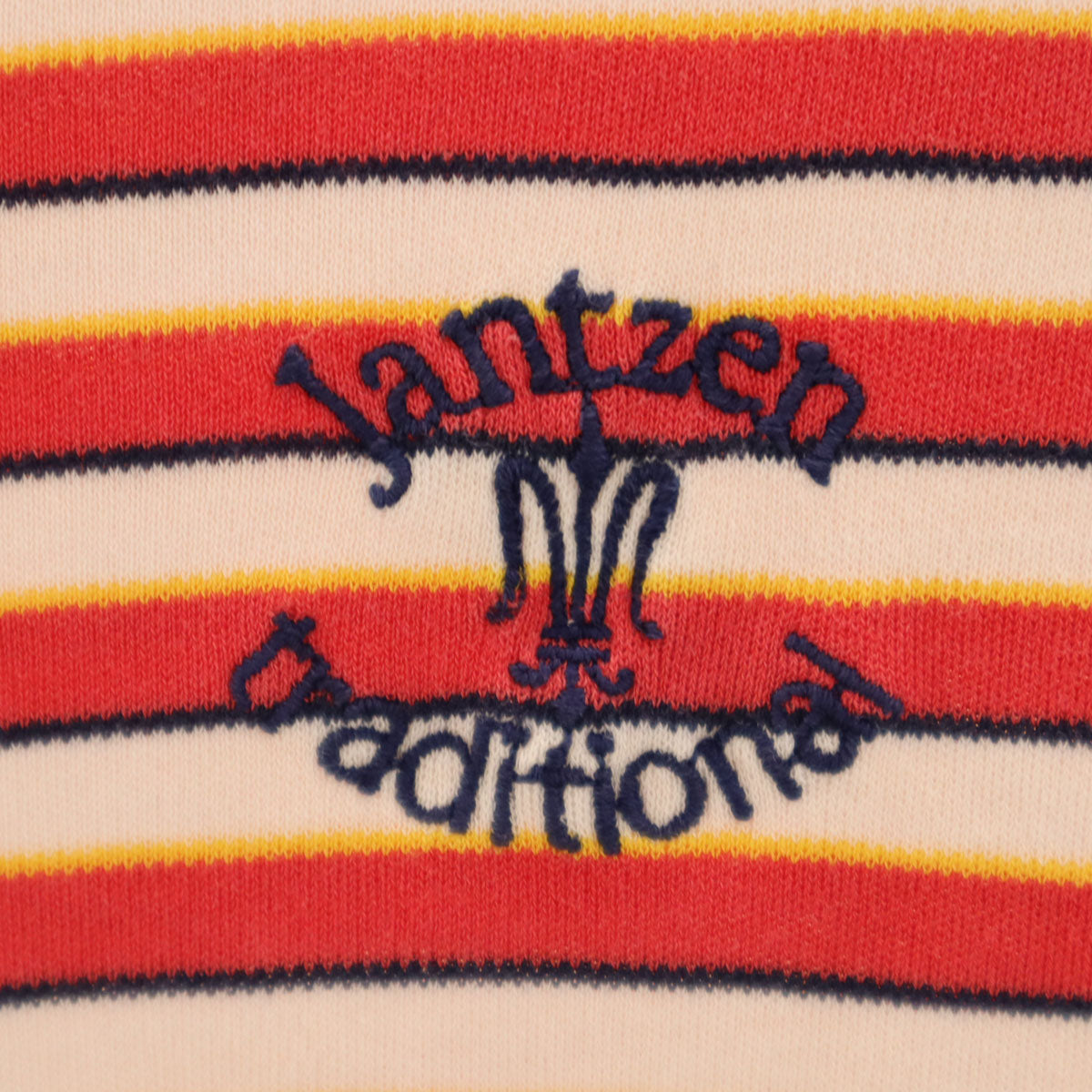 Jantzen ジャンセン 90s オールド ボーダー柄 半袖 Tシャツ M レッド系 レディース